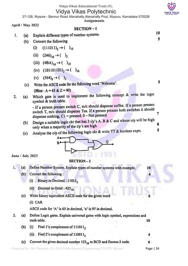 Fundamentals of Computer 20CS11T.pdf | Computing | Technology & Computing