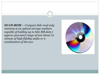 Cd Rom Examples Fundamentals of Computers & Information System | PPTX