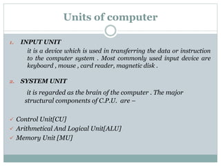 Fundamentals of Computers & Information System | PPTX