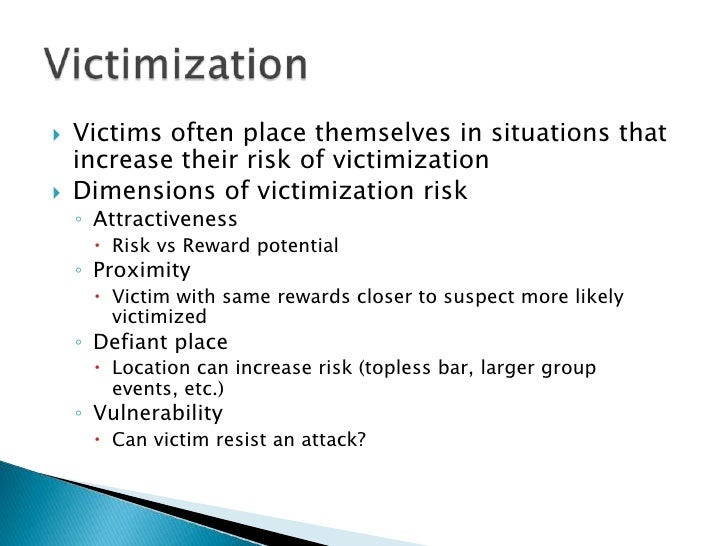 what is victim facilitation