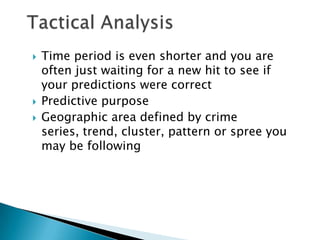 Tactical and Analytical Deficits