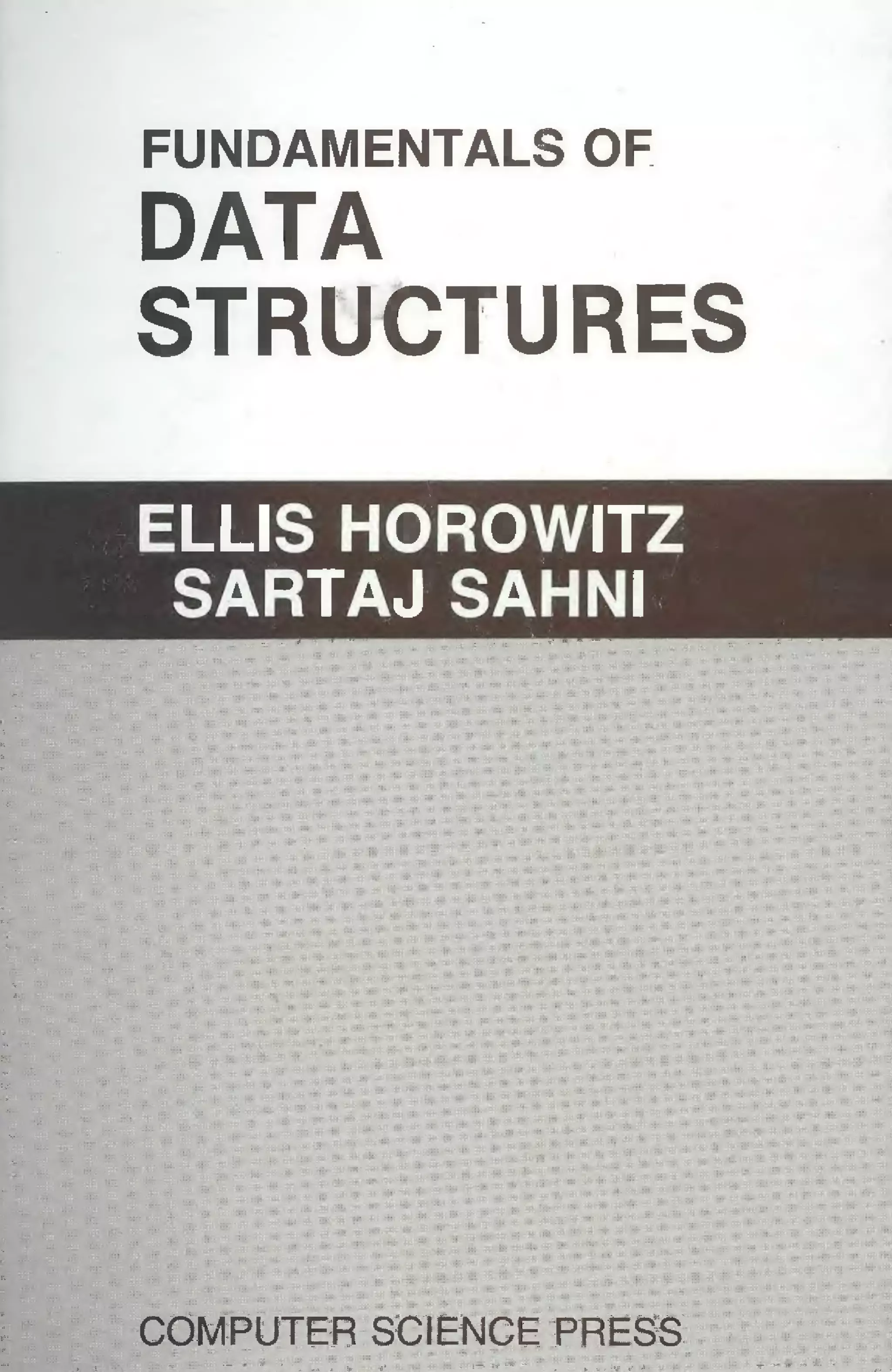 Fundamentals of Data Structure (1982) by Ellis Horowitz and Sartaj ...