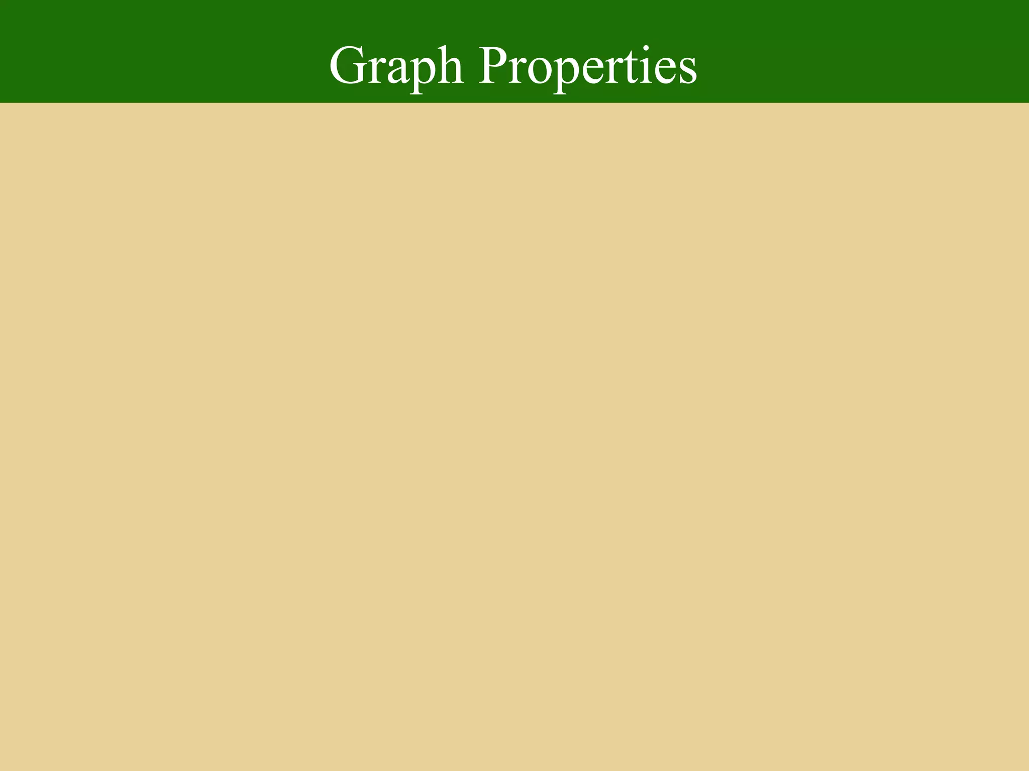 Graph Properties
 