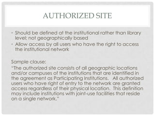 Fundamentals of e-resource licensing | PPTX