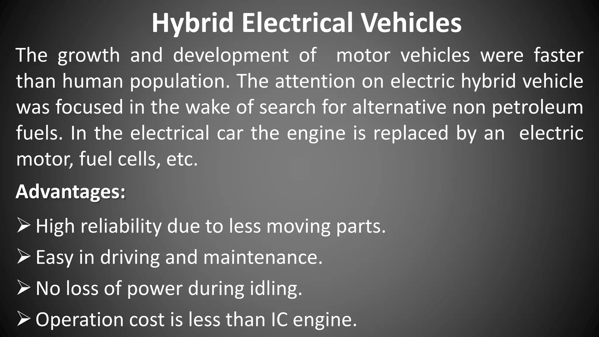 Fundamentals of electric and hybrid vehicles | PPTX