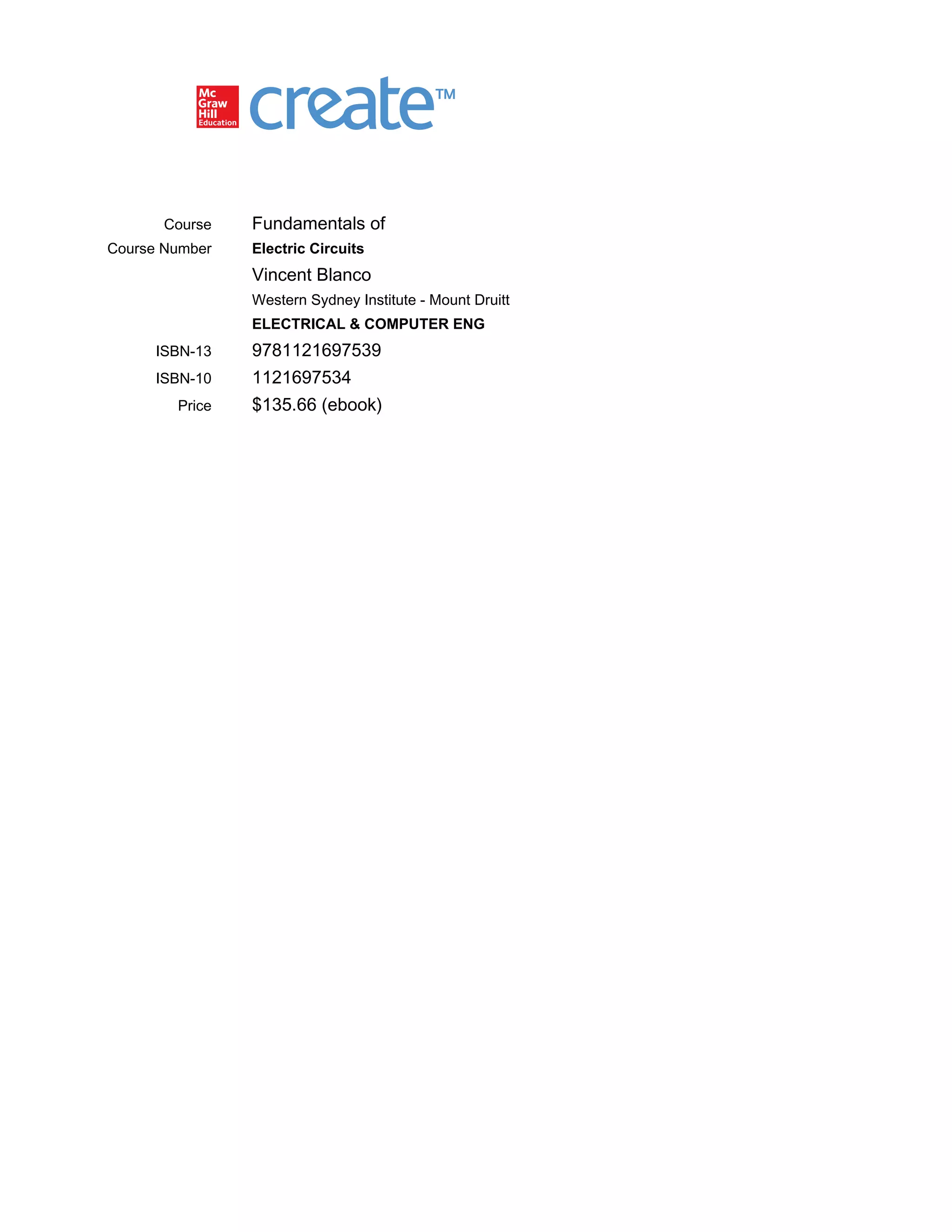 Fundamentals of electric circuits 5e | PDF