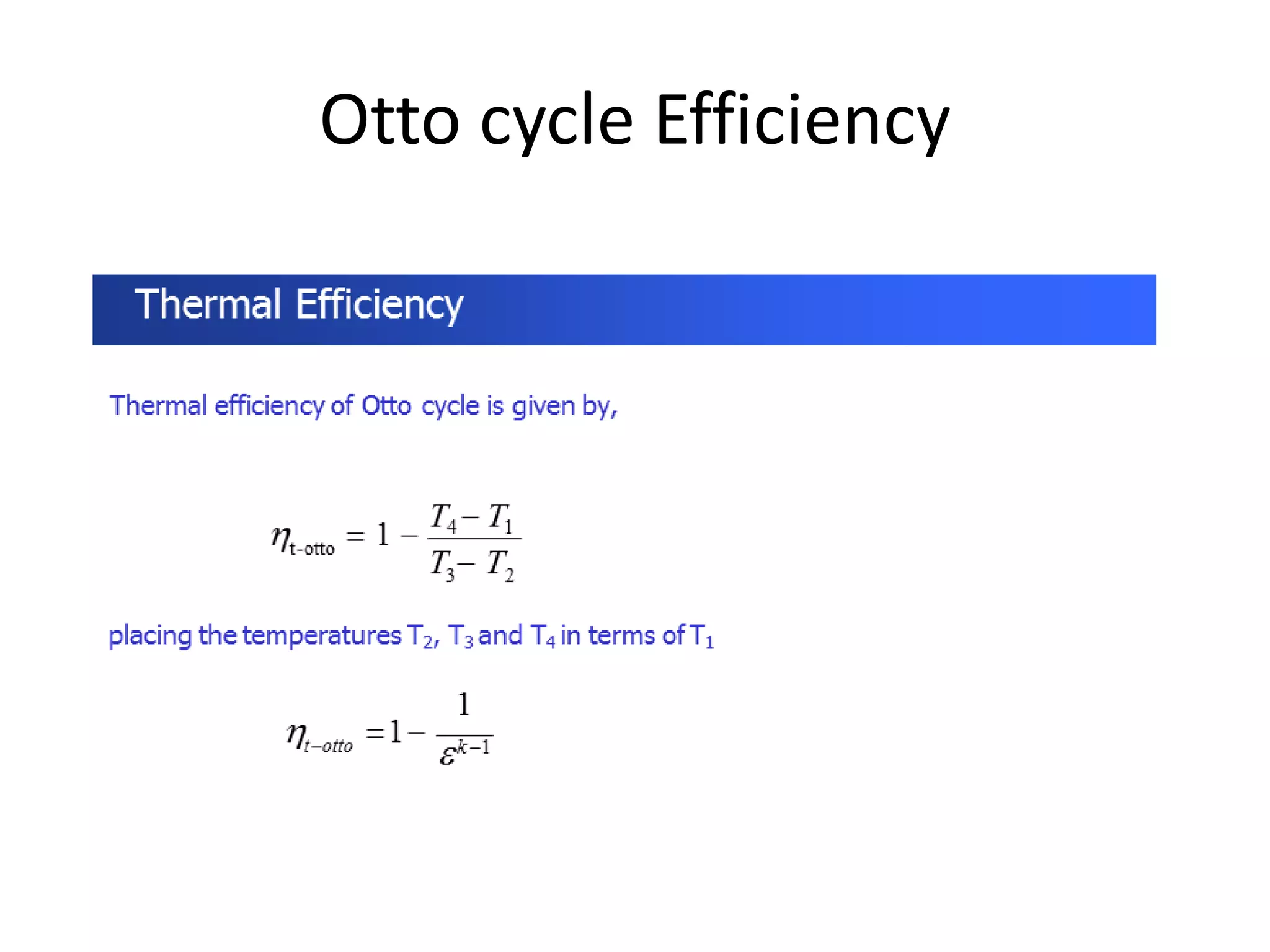 Otto cycle Efficiency
 