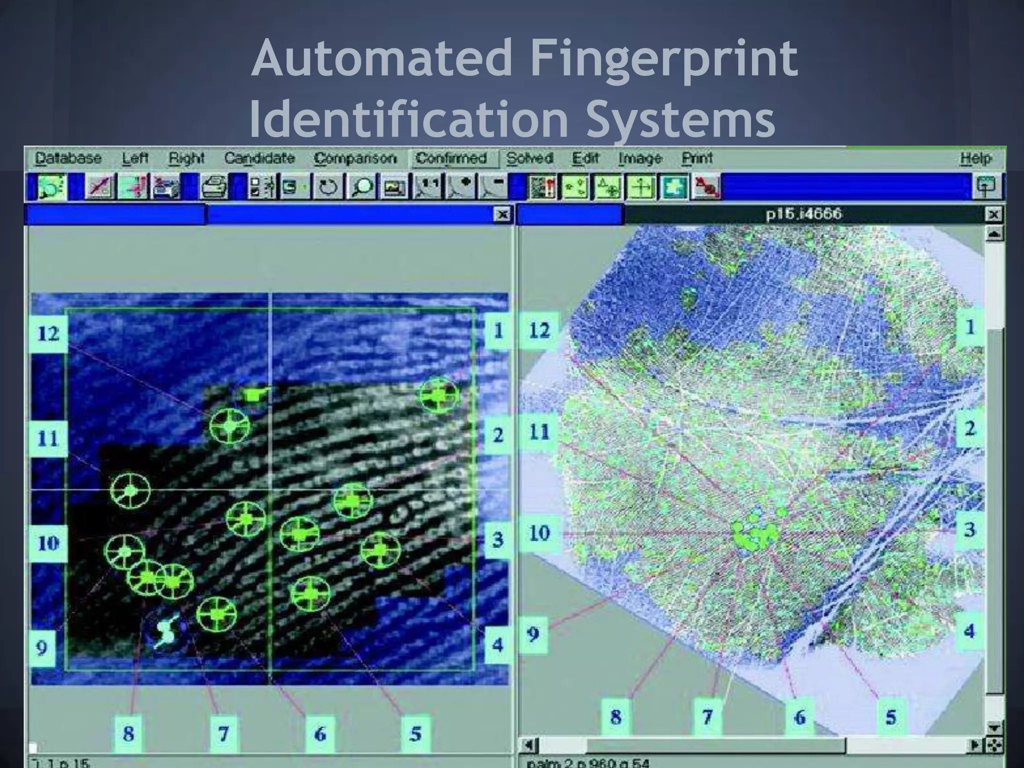 Automated Fingerprint
Identification Systems
 