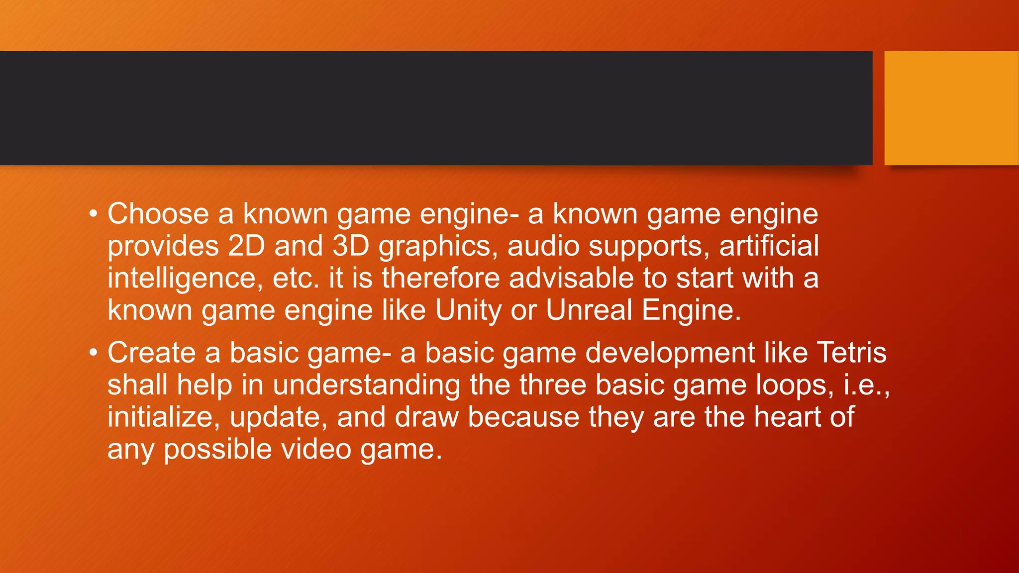 Fundamentals of Game Development - Arena Animation Tilak Road | PPT