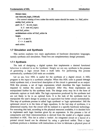 Fundamentals of HDL (first 4 chapters only) - Godse | PDF