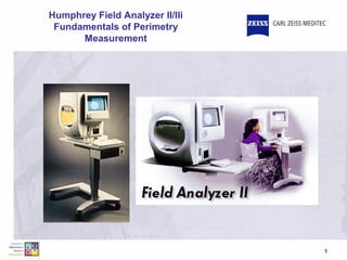1
Humphrey Field Analyzer II/IIi
Fundamentals of Perimetry
Measurement
 