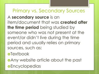 Fundamentals of history | PPTX