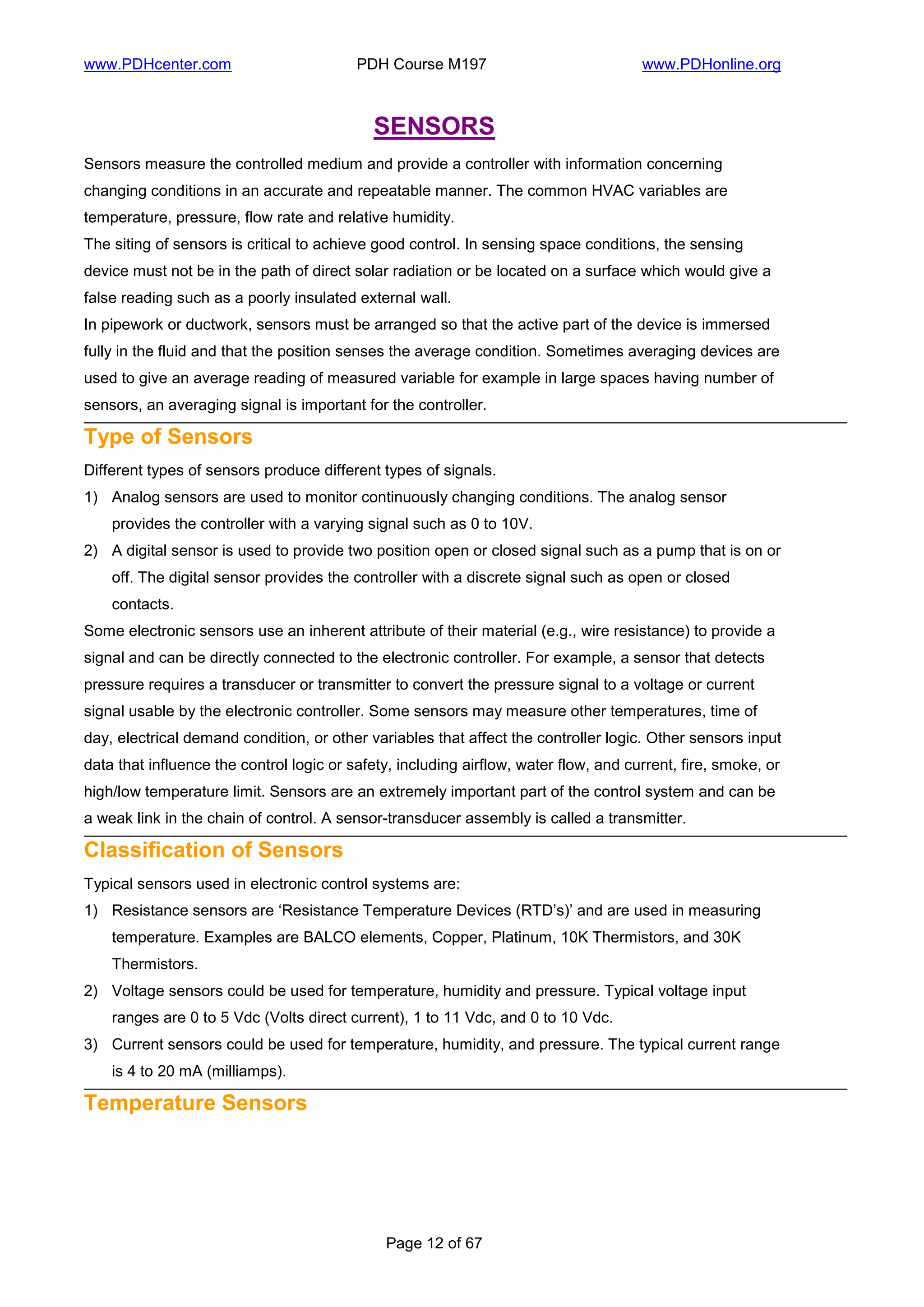 Fundamentals of hvac controls | PDF