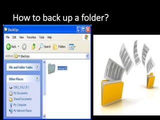 Backup Files Computer Science Fundamentals of information technology | PPTX