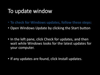 Computer Update Process Step By Step Fundamentals of information technology | PPTX