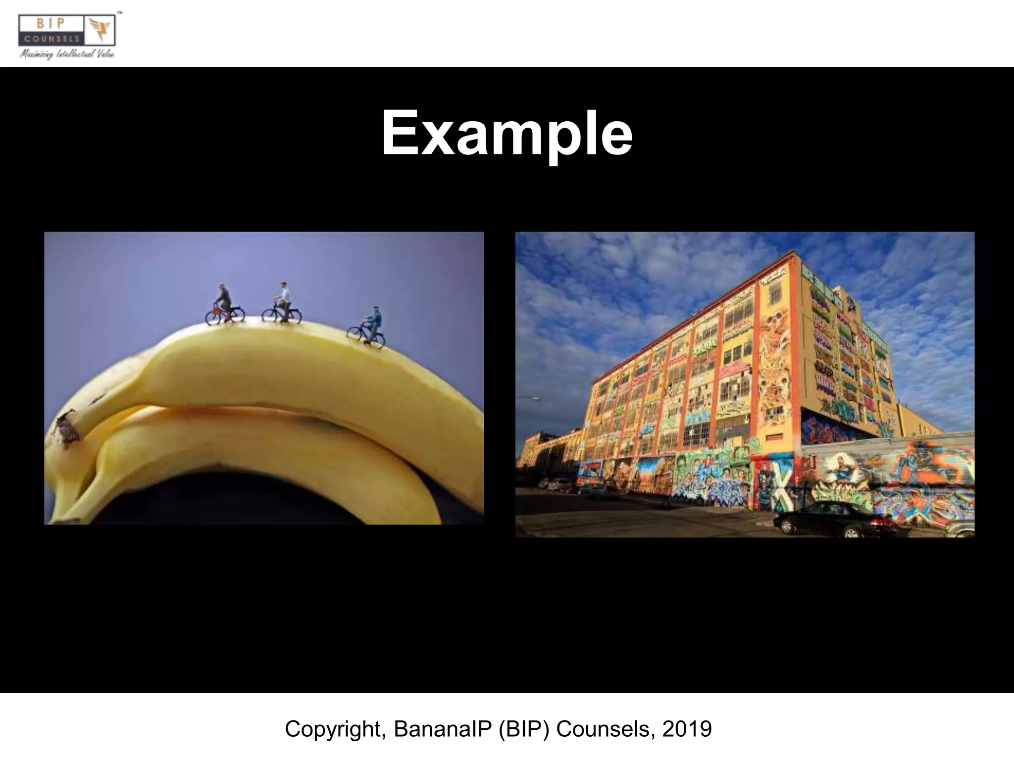 Example
Copyright, BananaIP (BIP) Counsels, 2019
 
