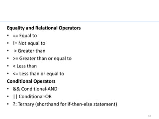 Fundamentals of java --- version 2 | PPT