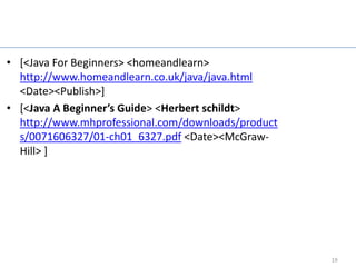 Fundamentals of java --- version 2 | PPTX