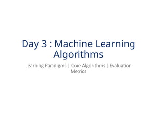 Fundamentals of Machine Learning and Deep Learning | PPTX