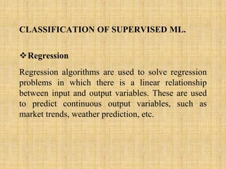 FUNDAMENTALS OF MACHINE LEARNING & IT’S TYPES | PPT