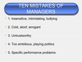 Inconsiderate Manager Fundamentals of Management | PPT