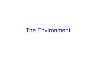 The Environment
 