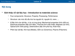 Fundamentals of Materials Science - Lecture 10 - Review for Final.pptx