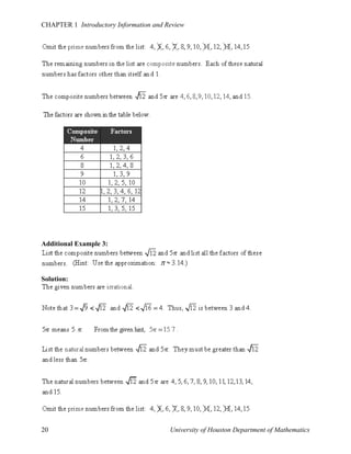 CHAPTER 1 Introductory Information and Review

Additional Example 3:

Solution:

20

University of Houston Department of Mathematics

 