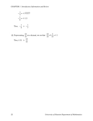 CHAPTER 1 Introductory Information and Review

22

University of Houston Department of Mathematics

 