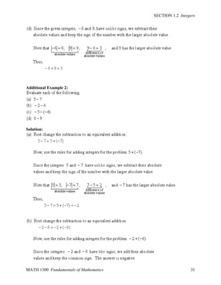 SECTION 1.2 Integers

Additional Example 2:

Solution:

MATH 1300 Fundamentals of Mathematics

31

 