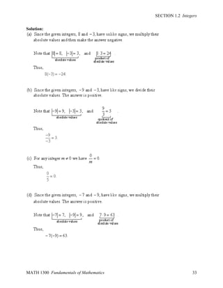 SECTION 1.2 Integers
Solution:

MATH 1300 Fundamentals of Mathematics

33

 