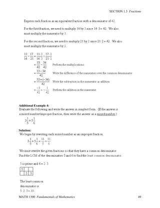 SECTION 1.3 Fractions

Additional Example 4:

Solution:

MATH 1300 Fundamentals of Mathematics

49

 