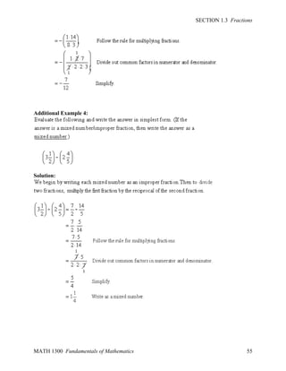 SECTION 1.3 Fractions

Additional Example 4:

Solution:

MATH 1300 Fundamentals of Mathematics

55

 