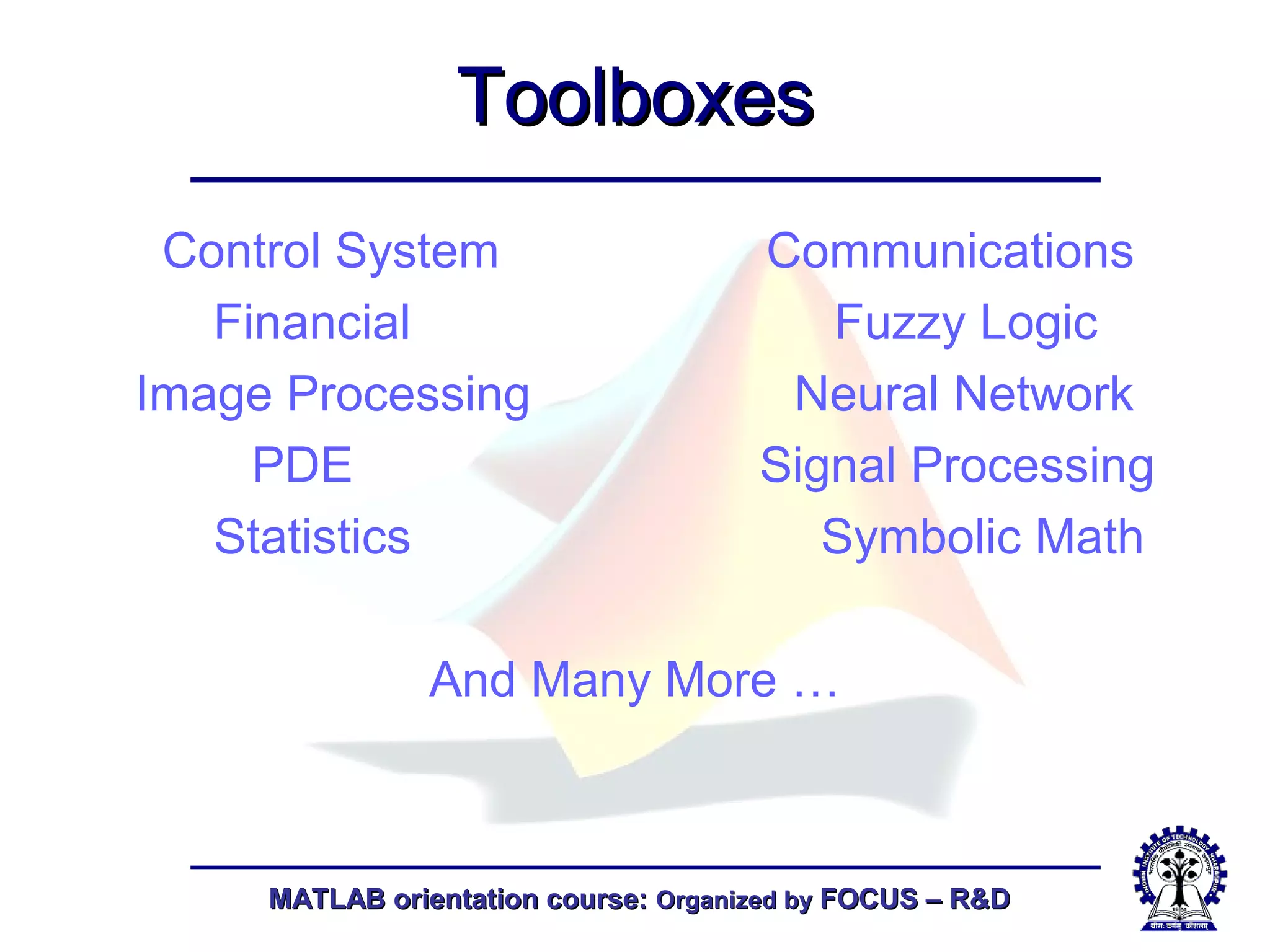 Fundamentals of matlab | PPT