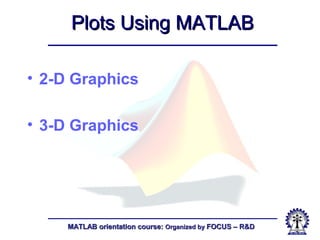 Fundamentals of matlab | PPT