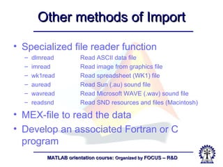 Fundamentals of matlab | PPT