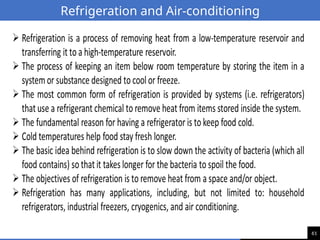 61
Refrigeration and Air-conditioning
 