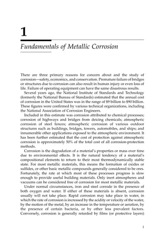 Fundamentals of metallic corrosion | PDF