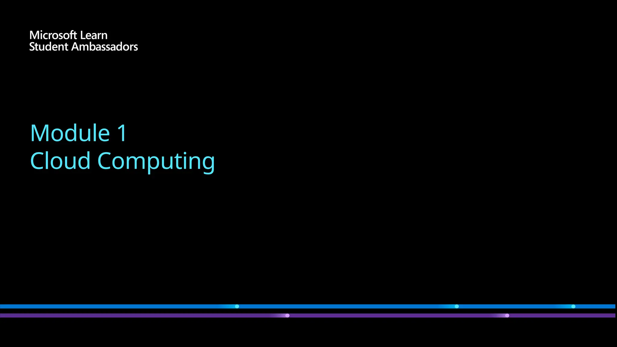 Module 1
Cloud Computing
 