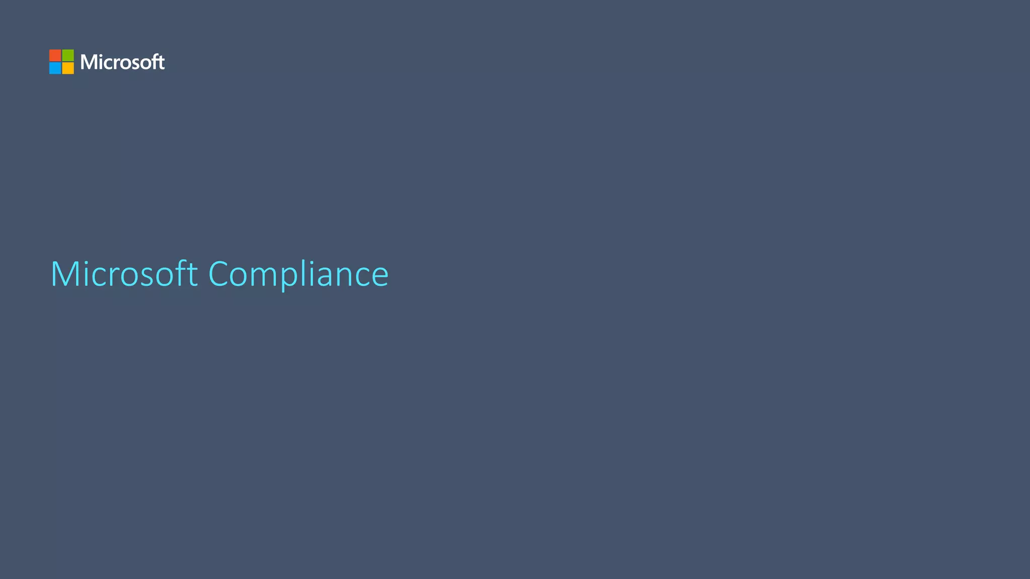 Microsoft Compliance
 