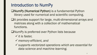 numpy: the essential tool for numerical computing in... Fundamentals of NumPy, application, techniques-Saurav Barua.pdf