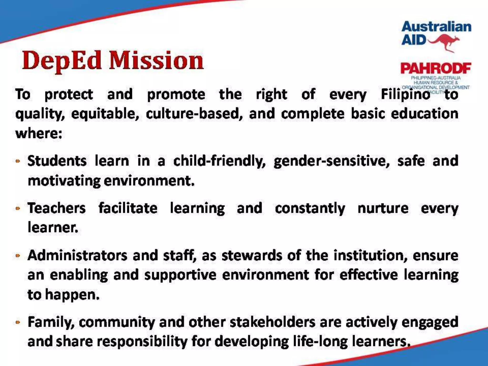 DepEd Mission 
 