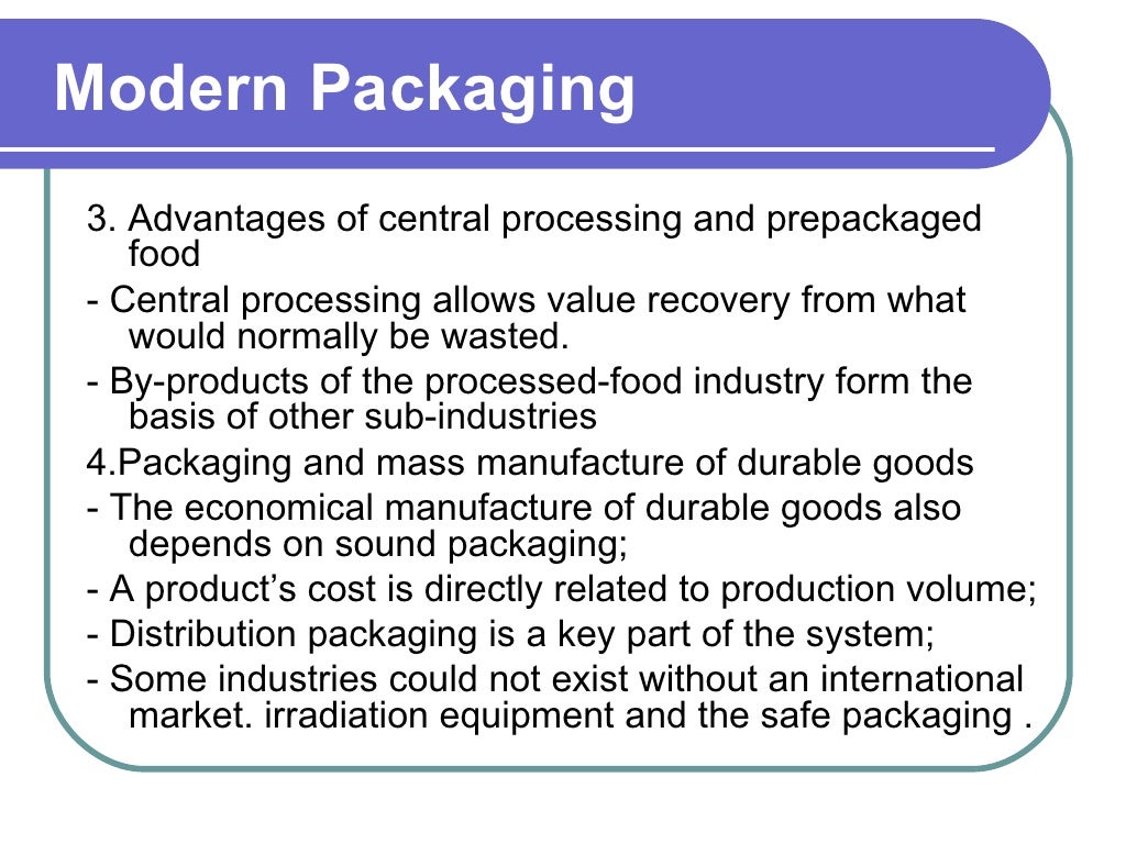 Fundamentals of packaging technology