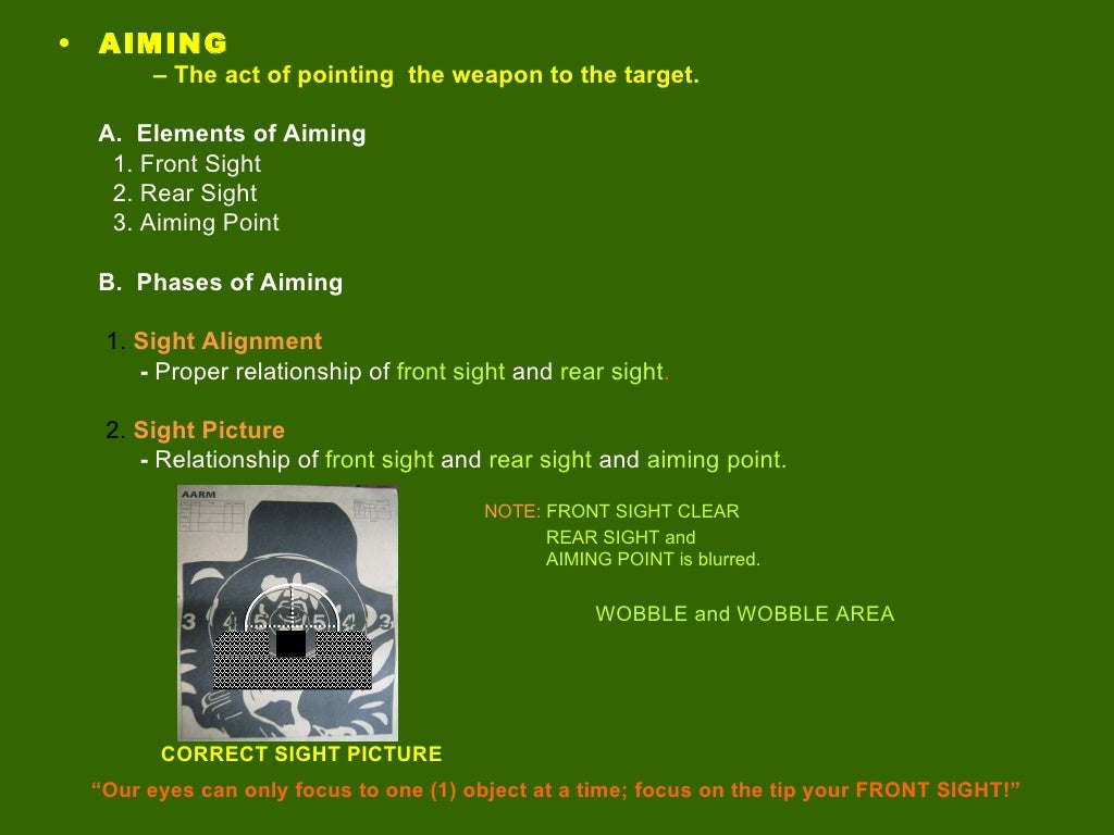 Fundamentals Of Pistol Marksmanship