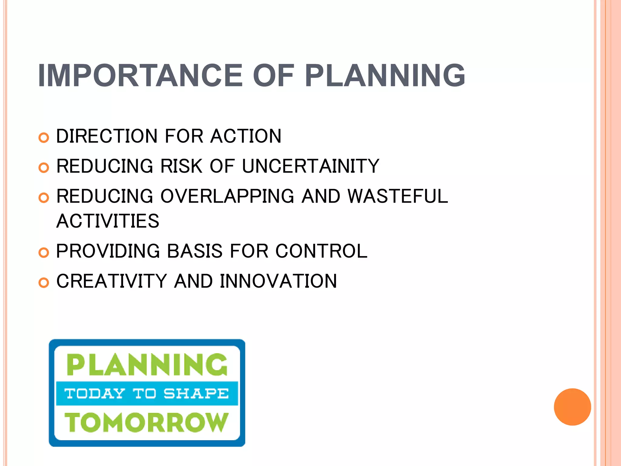 Fundamentals of planning | PPTX