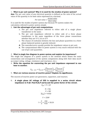 Fundamentals of power system | PDF