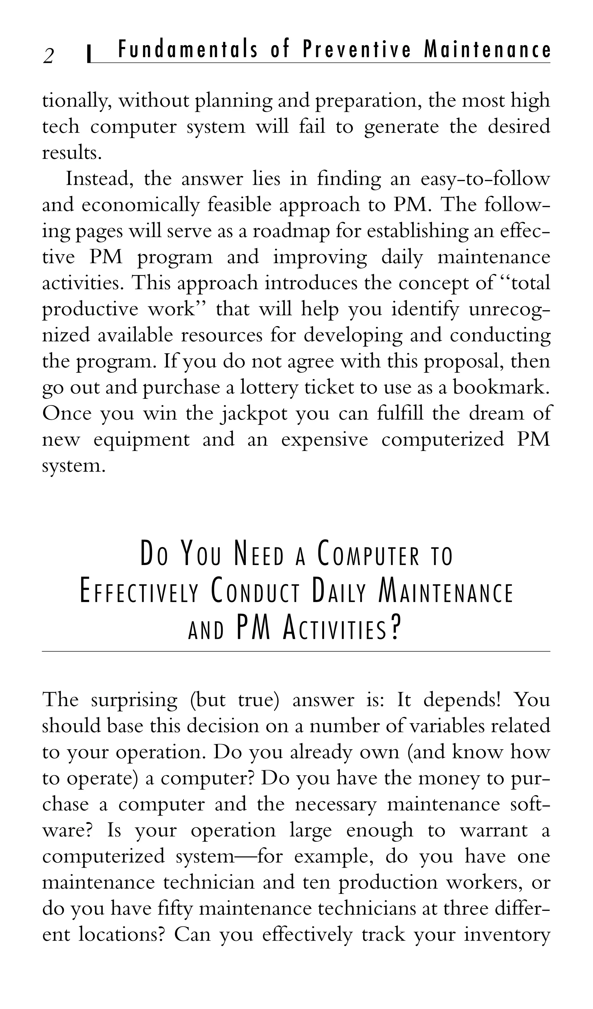 Fundamentals of preventive maintenance | PDF