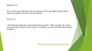 Fundamentals of Proclamation in Catholic Church | PPTX