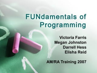 FUNdamentals of Programming | PPT