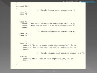 Fundamentals of Programming




http://eglobiotraining.com.
 